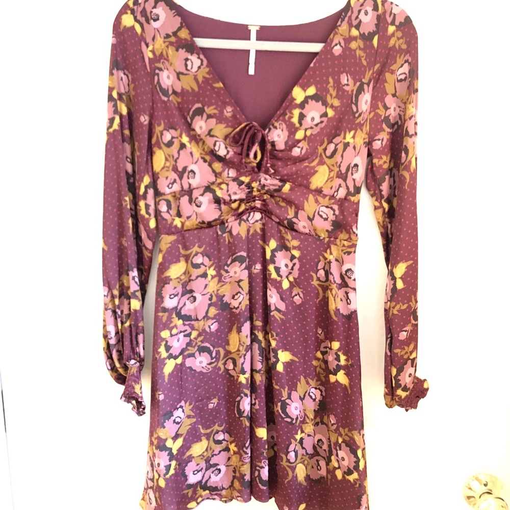 Free people silk floral dress 👗